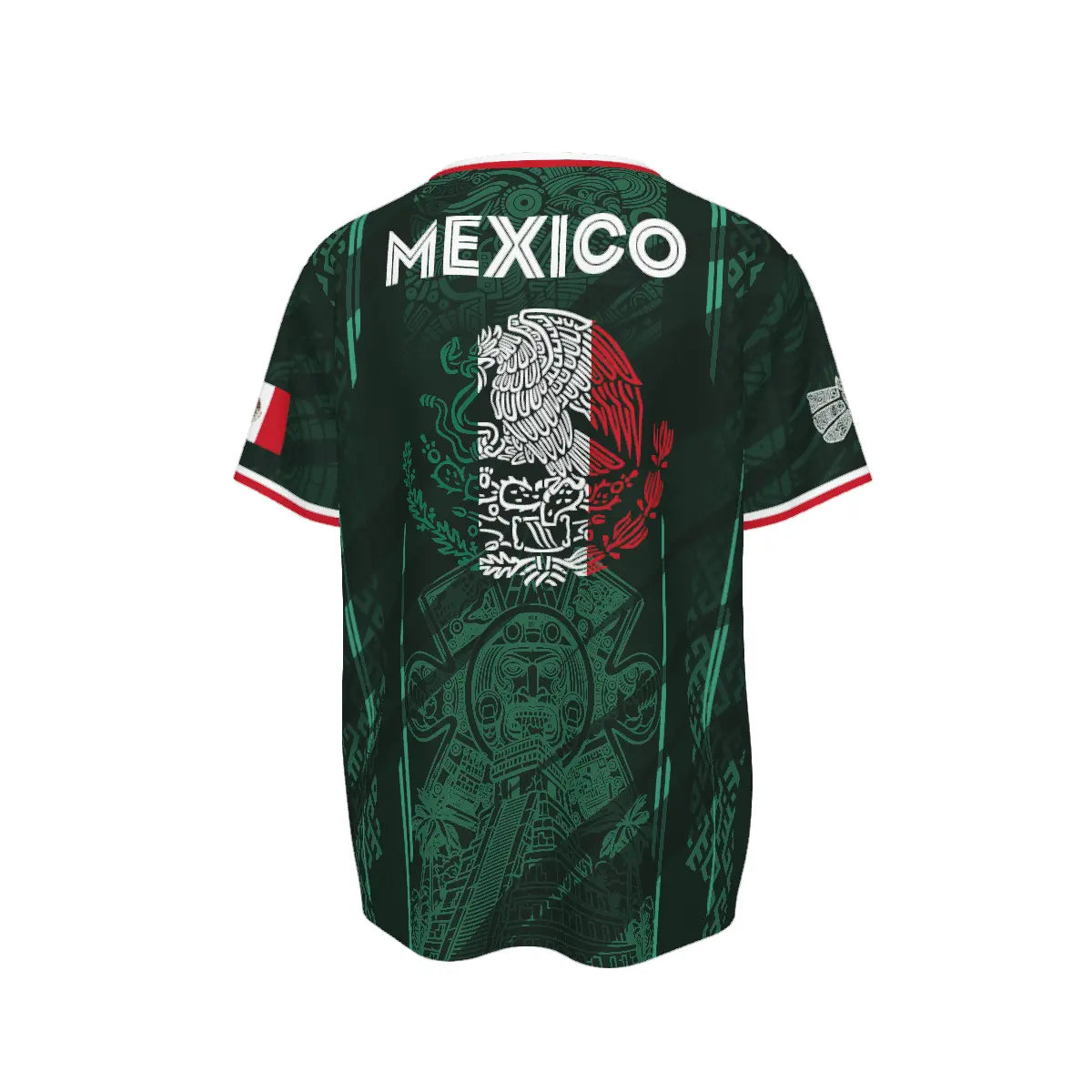 2026 Mexico Soccer Jersey, Chichén Itzá Pyramid Graphic Retro Soccer Jersey, All over Print, Casual Style for All Seasons, Classic Throwback Jersey Sportswear Top,summerwins