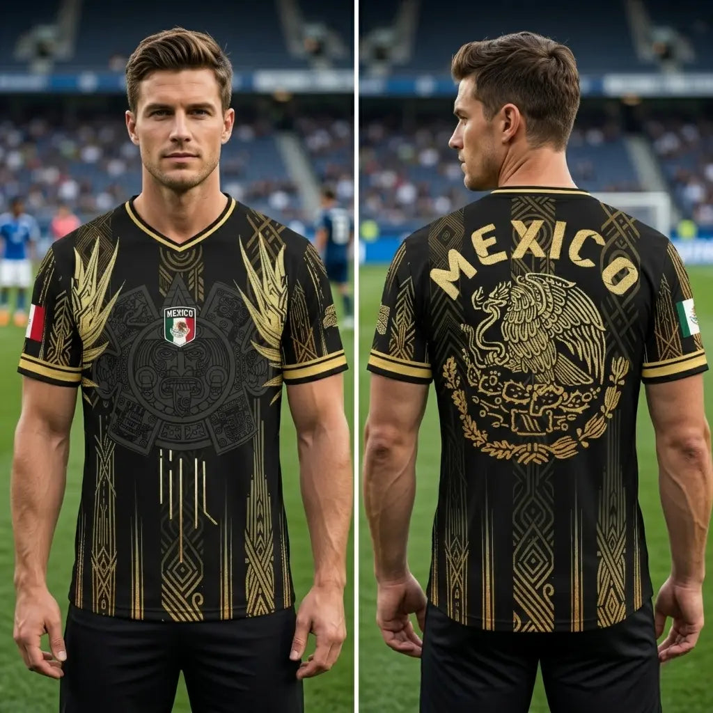 Men's Mexican Aztec Soccer Top, Mexico 2026 Jersey, Jerseys for Soccer, Ideal Gift for Fans & Players, Professional Game Day Outfit
