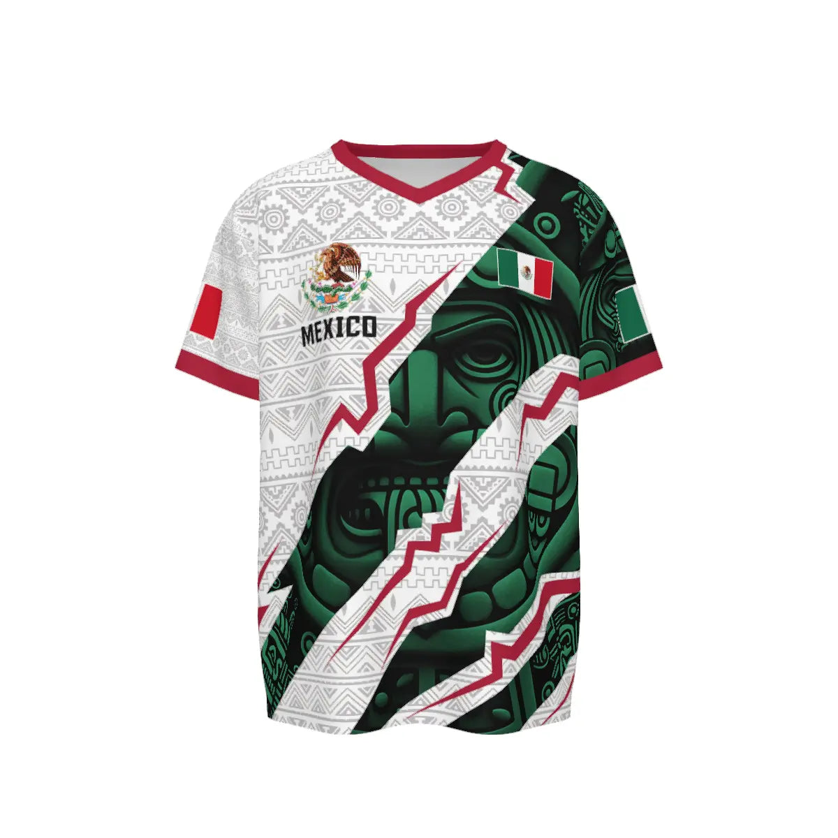 2026 New Mexican Soccer Jersey , Men's Mexico Aztec Calendar Style Jerseys, Soccer Lover Gift, 2026 V-Neck Football Jersey for Player and Fans,summerwins