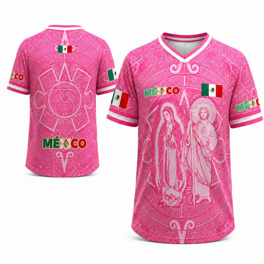 Men's Light Pink Virgencita & San Juditas Mexico 2026 Soccer Jersey, Mens Clothing, 2026 Soccer Fan Shirt, Casual Mexican Culture Sports Jersey, Mexico 2026 Jersey,summerwins