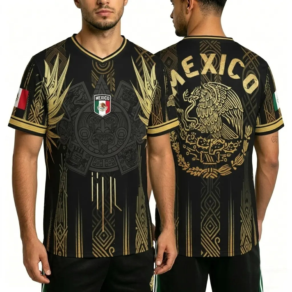 Men's Mexican Aztec Soccer Top, Mexico 2026 Jersey, Jerseys for Soccer, Ideal Gift for Fans & Players, Professional Game Day Outfit
