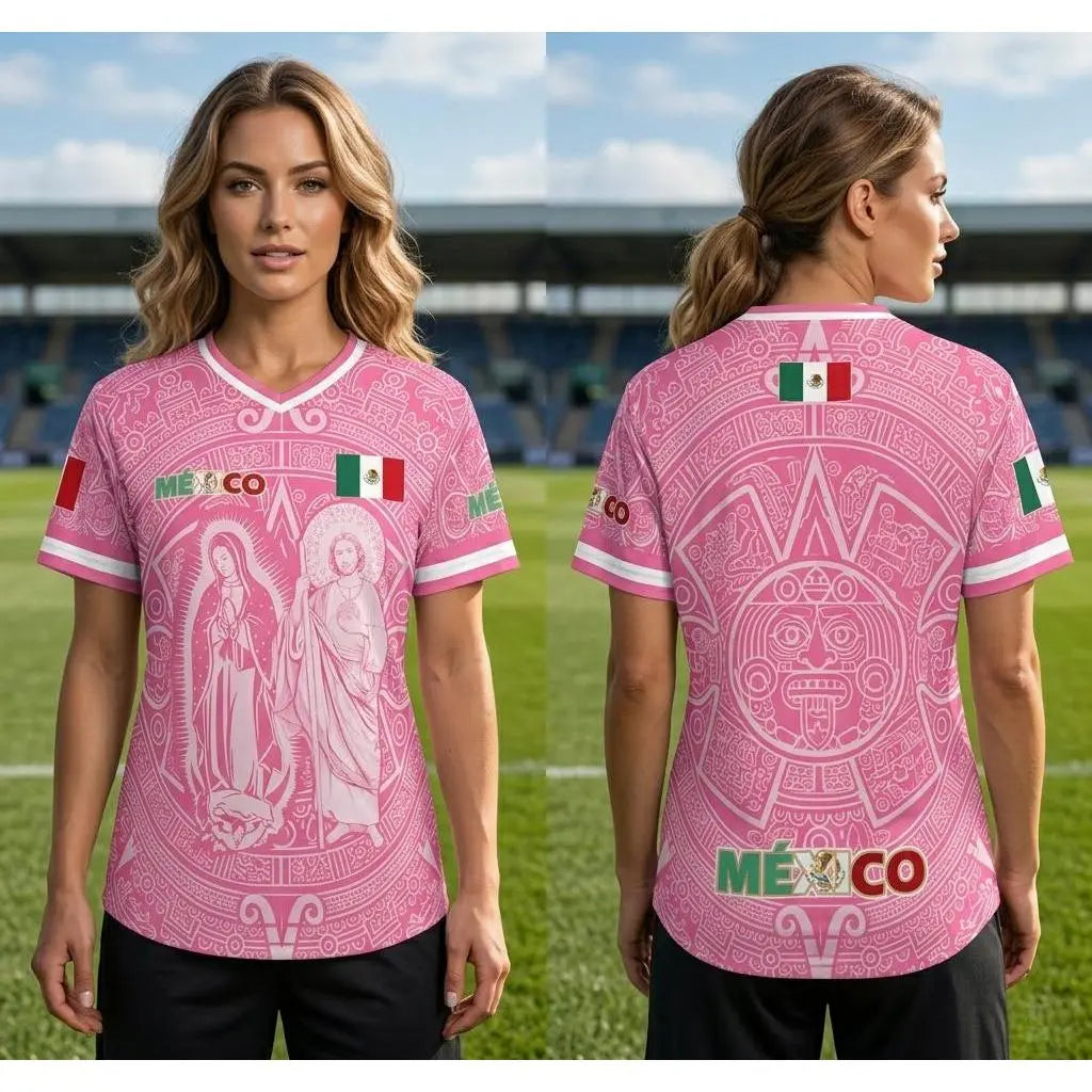 Men's Light Pink Virgencita & San Juditas Mexico 2026 Soccer Jersey, Mens Clothing, 2026 Soccer Fan Shirt, Casual Mexican Culture Sports Jersey, Mexico 2026 Jersey,summerwins