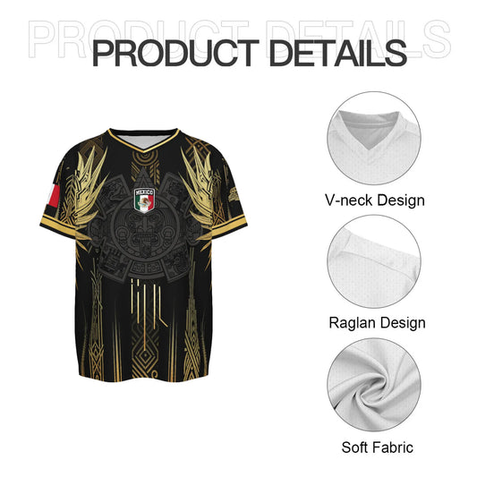 Men's Mexican Aztec Soccer Top, Mexico 2026 Jersey, Jerseys for Soccer, Ideal Gift for Fans & Players, Professional Game Day Outfit